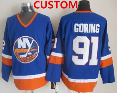 Custom New York Islanders Light Blue Throwback CCM Jersey