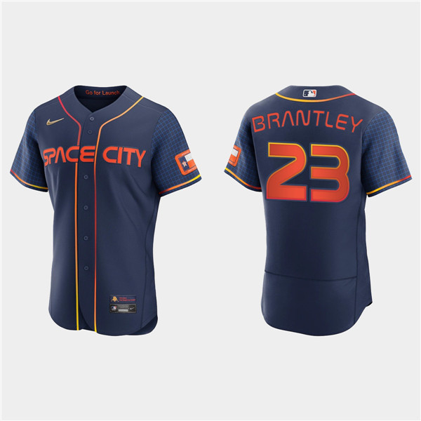 Men's Houston Astros #23 Michael Brantley 2022 Navy City Connect Flex Base Stitched Baseball Jersey Men's Houston Astros #23 Michael Brantley 2022 Navy City Connect Flex Base Stitched Baseball Jersey