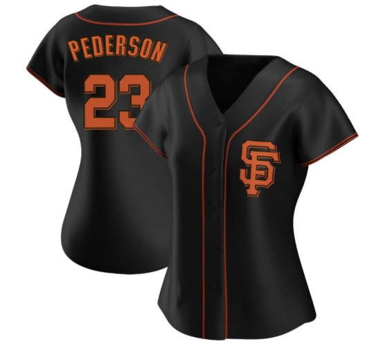Women's San Francisco Giants #23 Joc Pederson Black Alternate Stitched Baseball Jersey