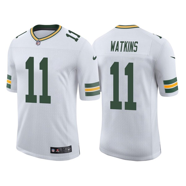 Men's Green Bay Packers #11 Sammy Watkins White Stitched Football Jersey