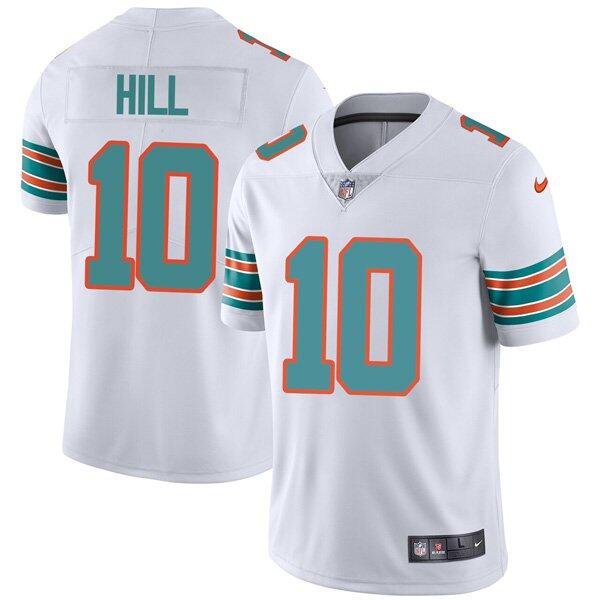 Men's Miami Dolphins #10 Tyreek Hill White Color Rush Limited Stitched Football Jersey
