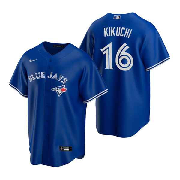 Men's Toronto Blue Jays #16 Yusei Kikuchi Royal Cool Base Stitched Jersey Men's Toronto Blue Jays #16 Yusei Kikuchi Royal Cool Base Stitched Jersey