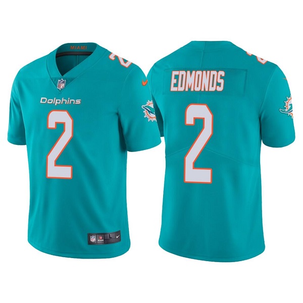 Men's Miami Dolphins #2 Chase Edmonds Aqua Vapor Untouchable Limited Stitched Football Jersey Men's Miami Dolphins #2 Chase Edmonds Aqua Vapor Untouchable Limited Stitched Football Jersey