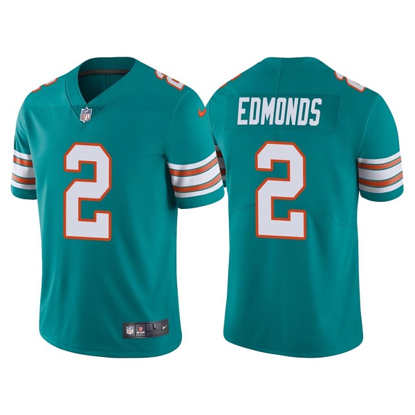 Men's Miami Dolphins #2 Chase Edmonds Aqua Color Rush Limited Stitched Football Jersey
