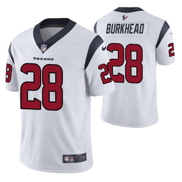 Men's Houston Texans #28 Rex Burkhead White Vapor Untouchable Limited Stitched Jersey