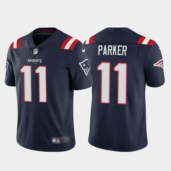 Men's New England Patriots #11 DeVante Parker Navy Vapor Untouchable Limited Stitched Jersey