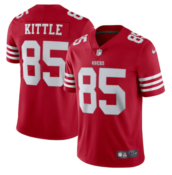 Men's San Francisco 49ers #85 George Kittle 2022 New Scarlet Vapor Untouchable Limited Stitched Football Jersey