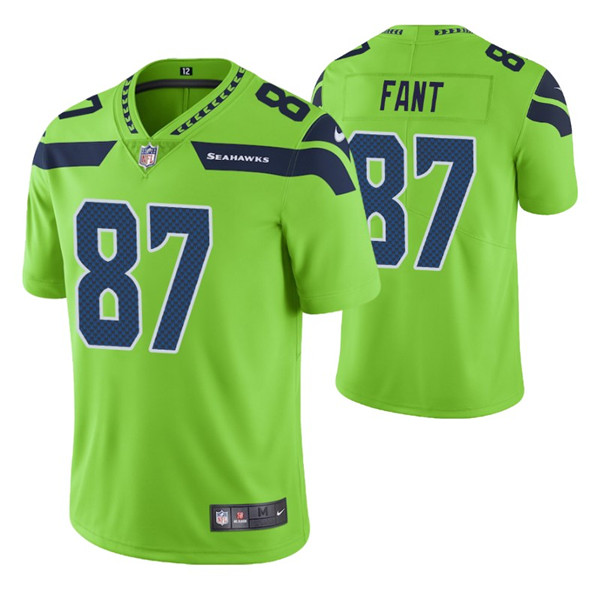 Men's Seattle Seahawks #87 Noah Fant Green Vapor Untouchable Limited Stitched Jersey