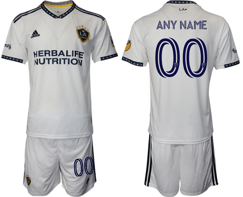 Men 2022-2023 Club Los Angeles Galaxy home white customized Adidas Soccer Jersey