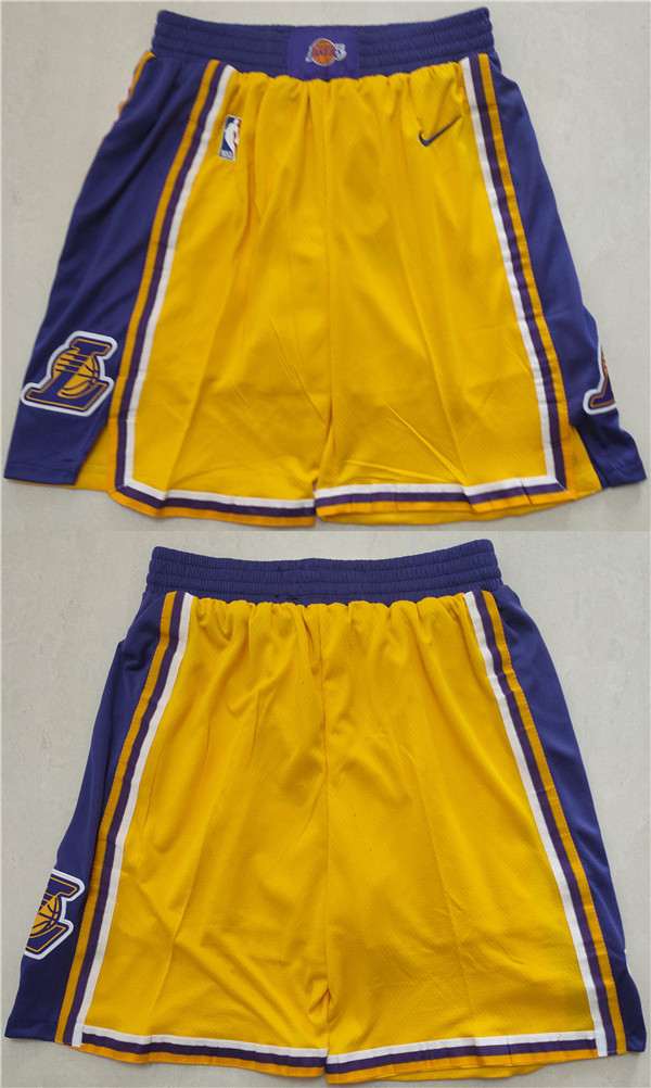 Men's Los Angeles Lakers Yellow Shorts
