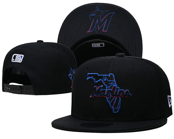 Miami Marlins Stitched Snapback Hats 004
