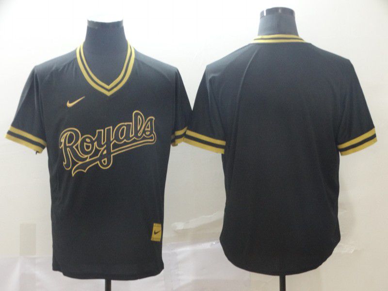 Men Kansas City Royals Blank Black gold Game Nike 2022 MLB Jersey