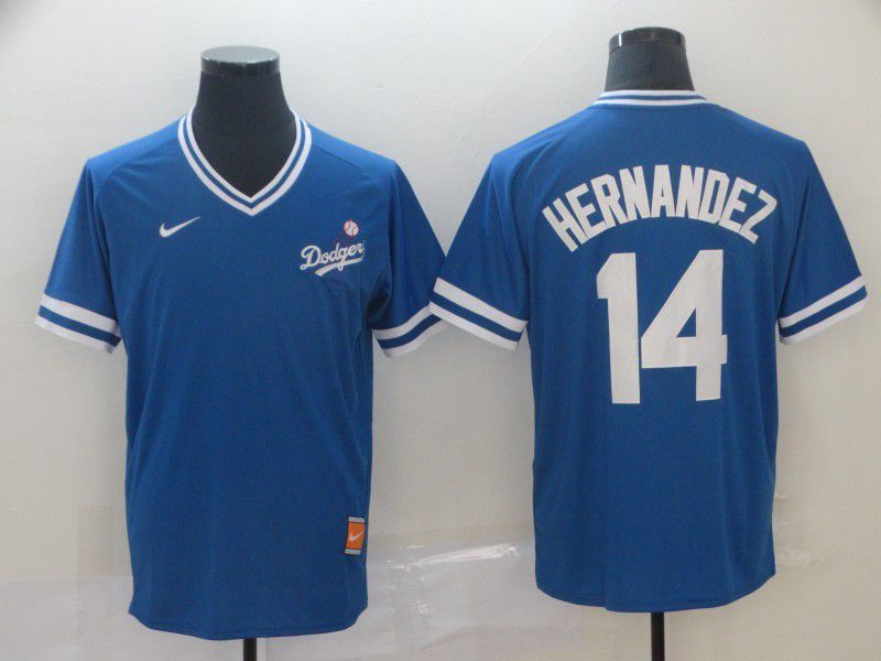 Men Los Angeles Dodgers 14 Hernandez Blue Game Throwback Nike 2022 MLB Jersey Men Los Angeles Dodgers 14 Hernandez Blue Game Throwback Nike 2022 MLB Jersey