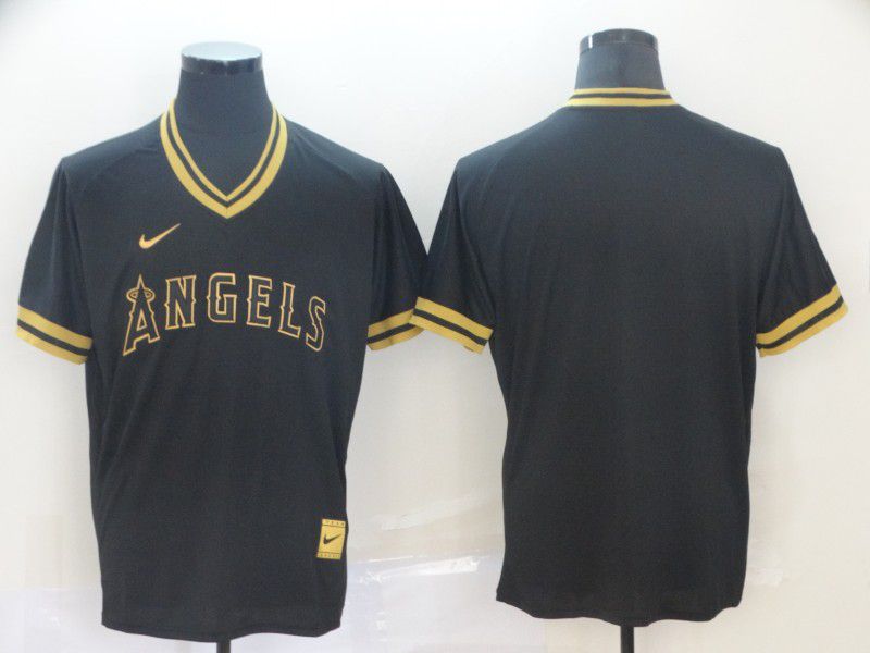 Men Los Angeles Angels Blank Black gold Game Nike 2022 MLB Jersey