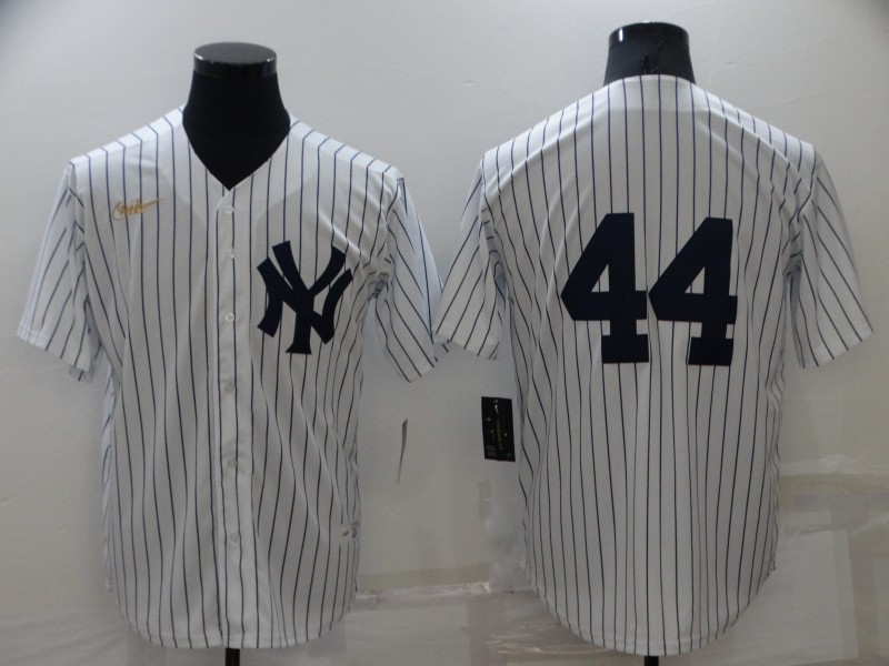 Men's New York Yankees #44 Reggie Jackson No Name White Throwback Stitched MLB Cool Base Nike Jersey Men's New York Yankees #44 Reggie Jackson No Name White Throwback Stitched MLB Cool Base Nike Jersey