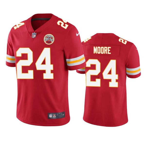 Men's Kansas City Chiefs #24 Skyy Moore Red Vapor Untouchable Limited Stitched Football Jersey