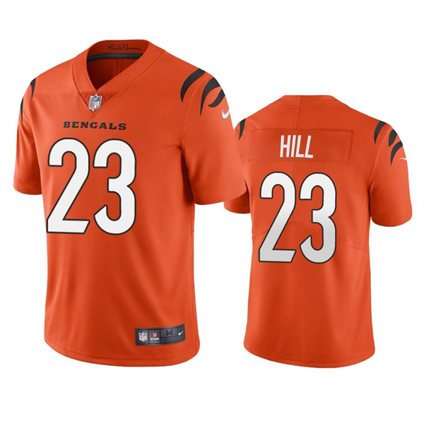 Men's Cincinnati Bengals #23 Daxton Hill Orange Vapor Untouchable Limited Stitched Jersey