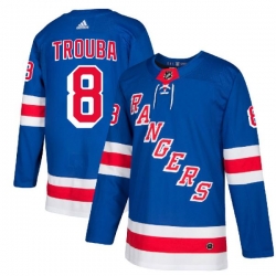 Men Adidas New York Rangers #8 Jacob Trouba Blue Home Stitched NHL Jersey