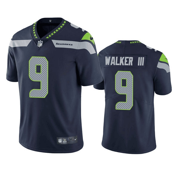 Men's Seattle Seahawks #9 Kenneth Walker III Navy Vapor Untouchable Limited Stitched Jersey