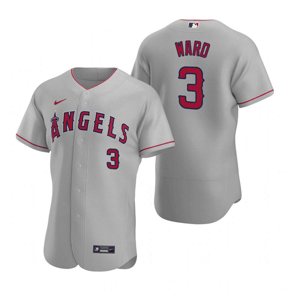 Men's Los Angeles Angels #3 Waylor Ward Grey Flex Base Stitched Jersey Men's Los Angeles Angels #3 Waylor Ward Grey Flex Base Stitched Jersey