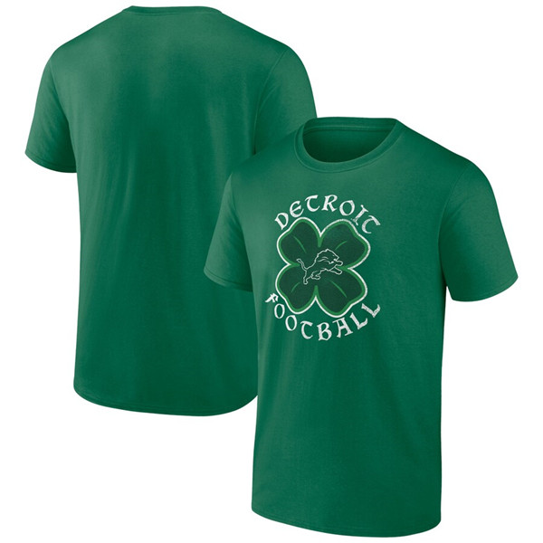 Men's Detroit Lions Kelly Green St. Patrick's Day Celtic T-Shirt