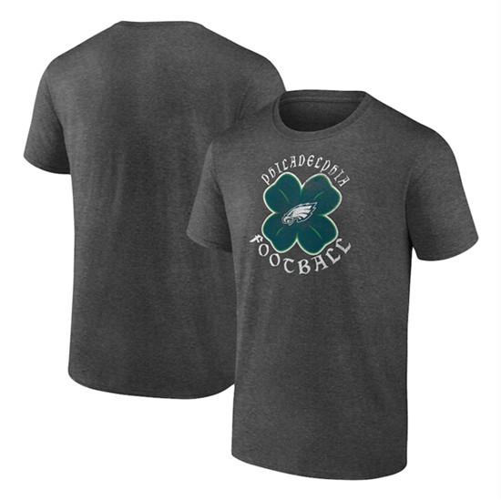 Men's Philadelphia Eagles Gray Celtic Clover T-Shirt