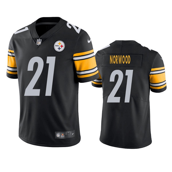Men's Pittsburgh Steelers #21 Tre Norwood Black Vapor Untouchable Limited Stitched Jersey