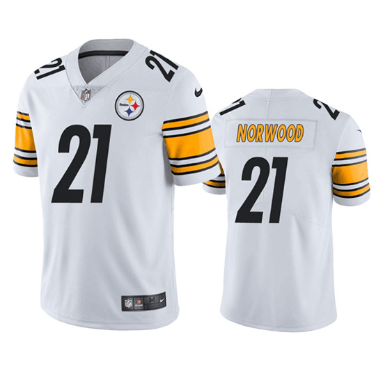 Men's Pittsburgh Steelers #21 Tre Norwood White Vapor Untouchable Limited Stitched Jersey