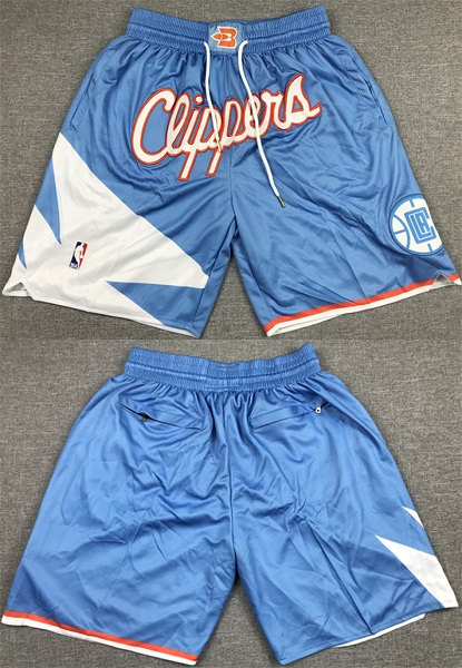 Men's Los Angeles Clippers Blue Shorts (Run Small)