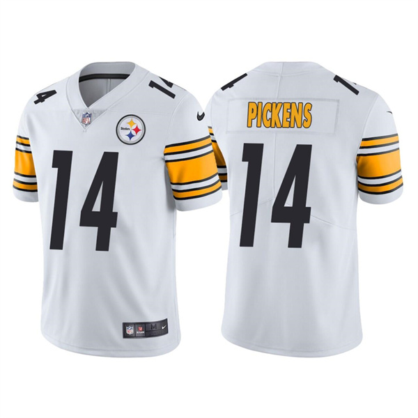 Men's Pittsburgh Steelers #14 George Pickens White Vapor Untouchable Limited Stitched Jersey