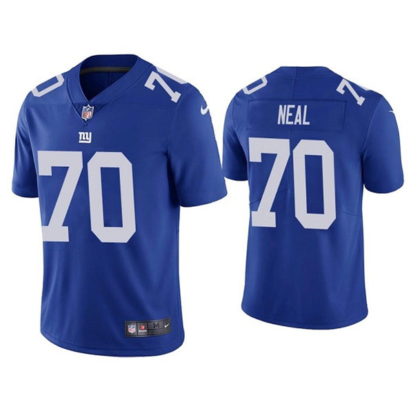 Men's New York Giants #70 Evan Neal Blue Vapor Untouchable Limited Stitched Jersey