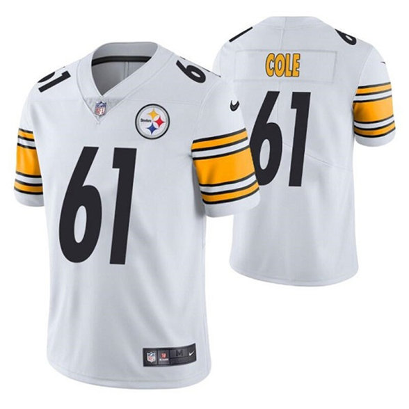 Men's Pittsburgh Steelers #61 Mason Cole White Vapor Untouchable Limited Stitched Jersey