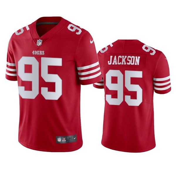 Men's San Francisco 49ers #95 Drake Jackson 2022 Red Vapor Untouchable Stitched Football Jersey