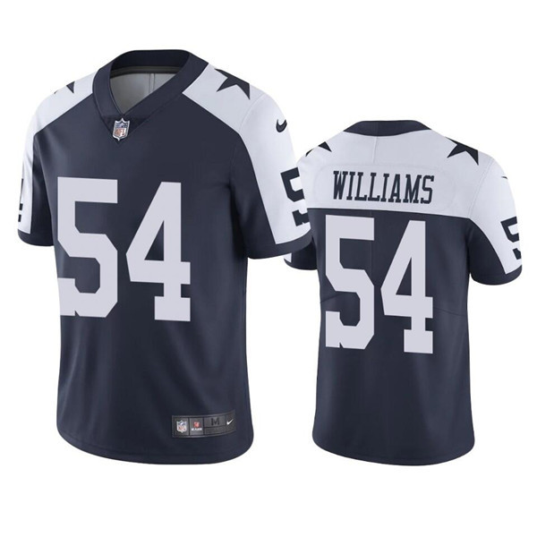 Men's Dallas Cowboys #54 Sam Williams White Navy Vapor Limited Stitched Jersey Men's Dallas Cowboys #54 Sam Williams White Navy Vapor Limited Stitched Jersey