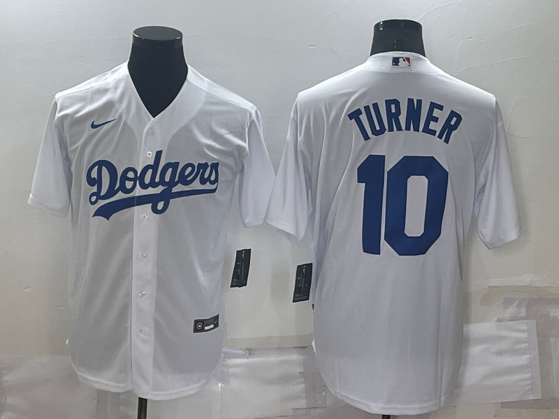 Men's Los Angeles Dodgers #10 Justin Turner White Stitched MLB Cool Base Nike Jersey Men's Los Angeles Dodgers #10 Justin Turner White Stitched MLB Cool Base Nike Jersey