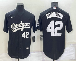 Men's Los Angeles Dodgers #42 Jackie Robinson Number Black Turn Back The Clock Stitched Cool Base Jersey Men's Los Angeles Dodgers #42 Jackie Robinson Number Black Turn Back The Clock Stitched Cool Base Jersey