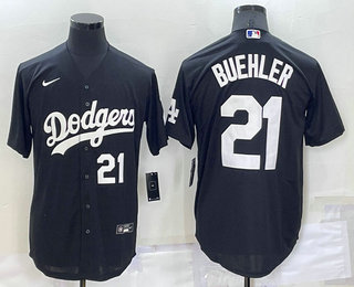 Men's Los Angeles Dodgers #21 Walker Buehler Number Black Turn Back The Clock Stitched Cool Base Jersey Men's Los Angeles Dodgers #21 Walker Buehler Number Black Turn Back The Clock Stitched Cool Base Jersey