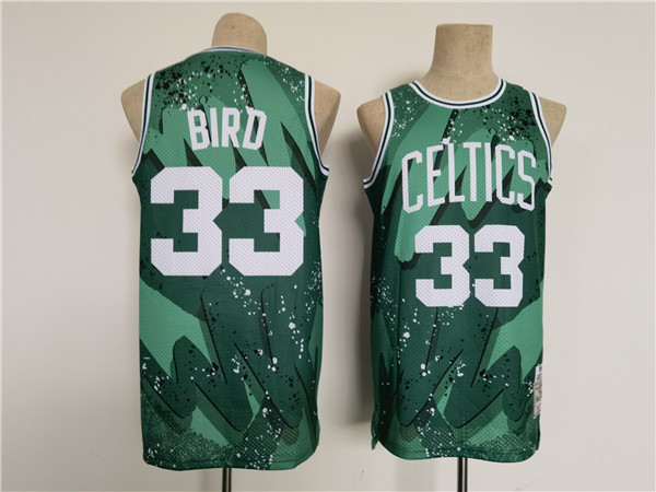 Men's Boston Celtics #33 Larry Bird Green Throwback basketball Jersey