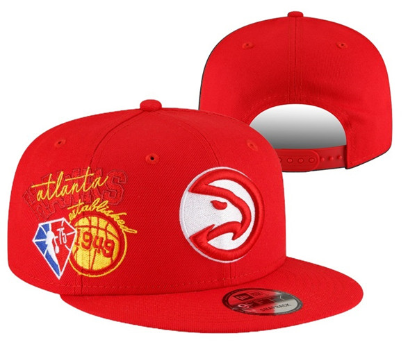 Atlanta Hawks Stitched 75th Anniversary Snapback Hats 008