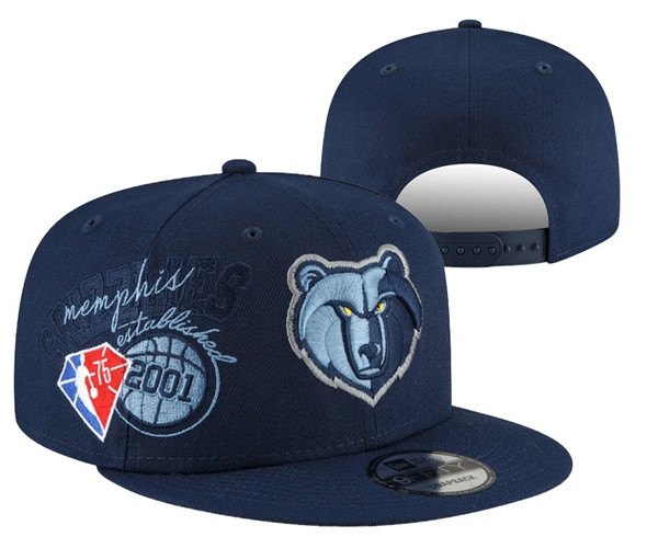 Memphis Grizzlies Stitched 75th Anniversary Snapback Hats 008