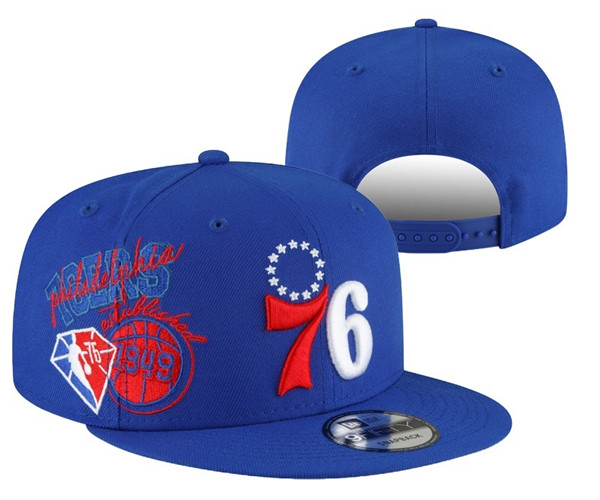 Philadelphia 76ers Stitched Snapback 75th Anniversary Hats 0016