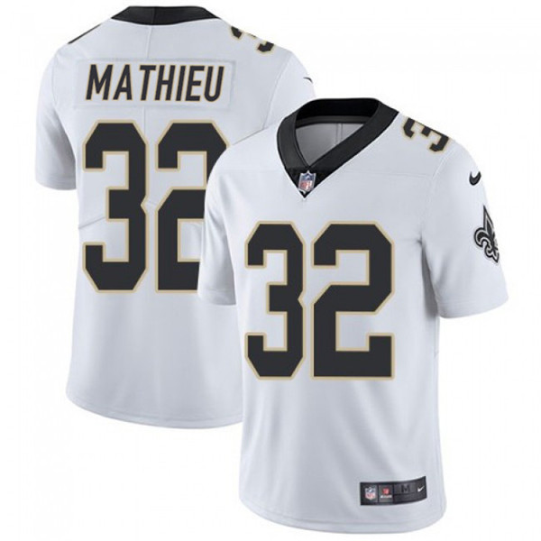 Men's New Orleans Saints #32 Tyrann Mathieu White Vapor Limited Stitched Jersey