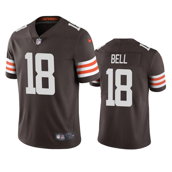 Mens Cleveland Browns #18 David Bell Brown Vapor Untouchable Limited Stitched Jersey