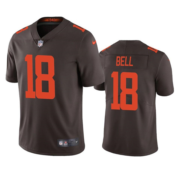 Men's Cleveland Browns #18 David Bell Brown Vapor Untouchable Limited Stitched Jersey