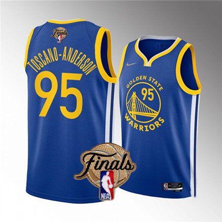 Men's Golden State Warriors #95 Juan Toscano-Anderson 2022 Blue NBA Finals Stitched Jersey Men's Golden State Warriors #95 Juan Toscano-Anderson 2022 Blue NBA Finals Stitched Jersey