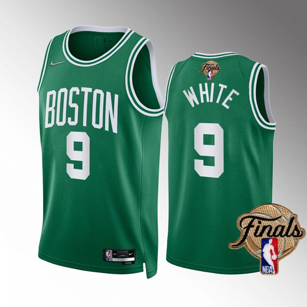 Men's Boston Celtics #9 Derrick White Green 2022 Finals Stitched Jersey