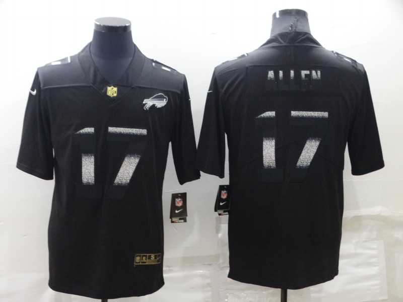Men's Buffalo Bills #17 Josh Allen Black 2022 Shadow Vapor Untouchable Stitched Nike Limited Jersey