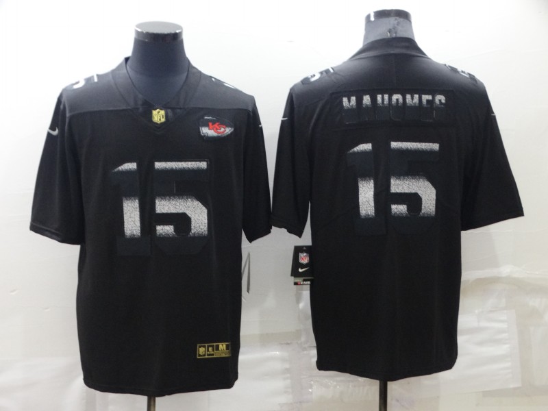 Men's Kansas City Chiefs #15 Patrick Mahomes Black 2022 Shadow Vapor Untouchable Stitched Nike Limited Jersey