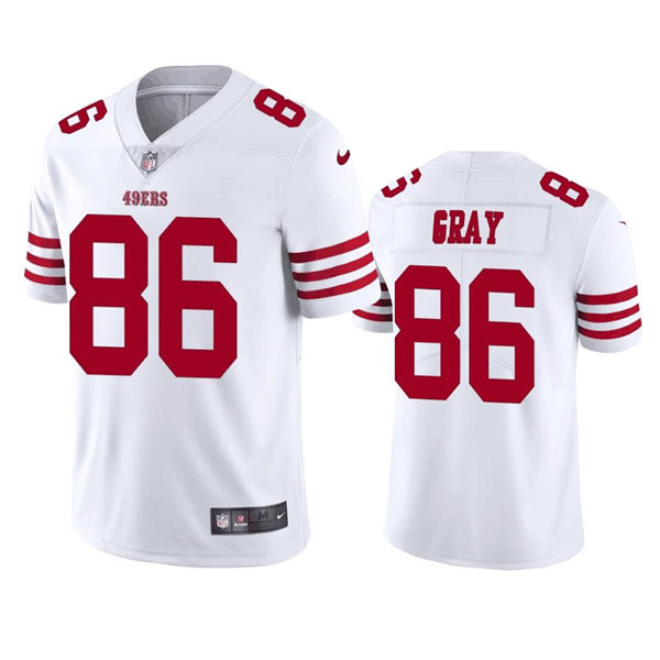 Men's San Francisco 49ers #86 Danny Gray White Stitched Football Jersey