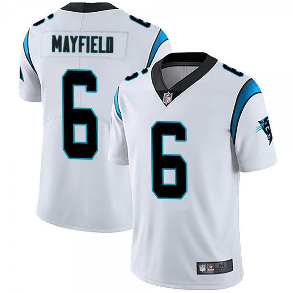 Men's Carolina Panthers #6 Baker Mayfield White Vapor Untouchable Limited Stitched Jersey